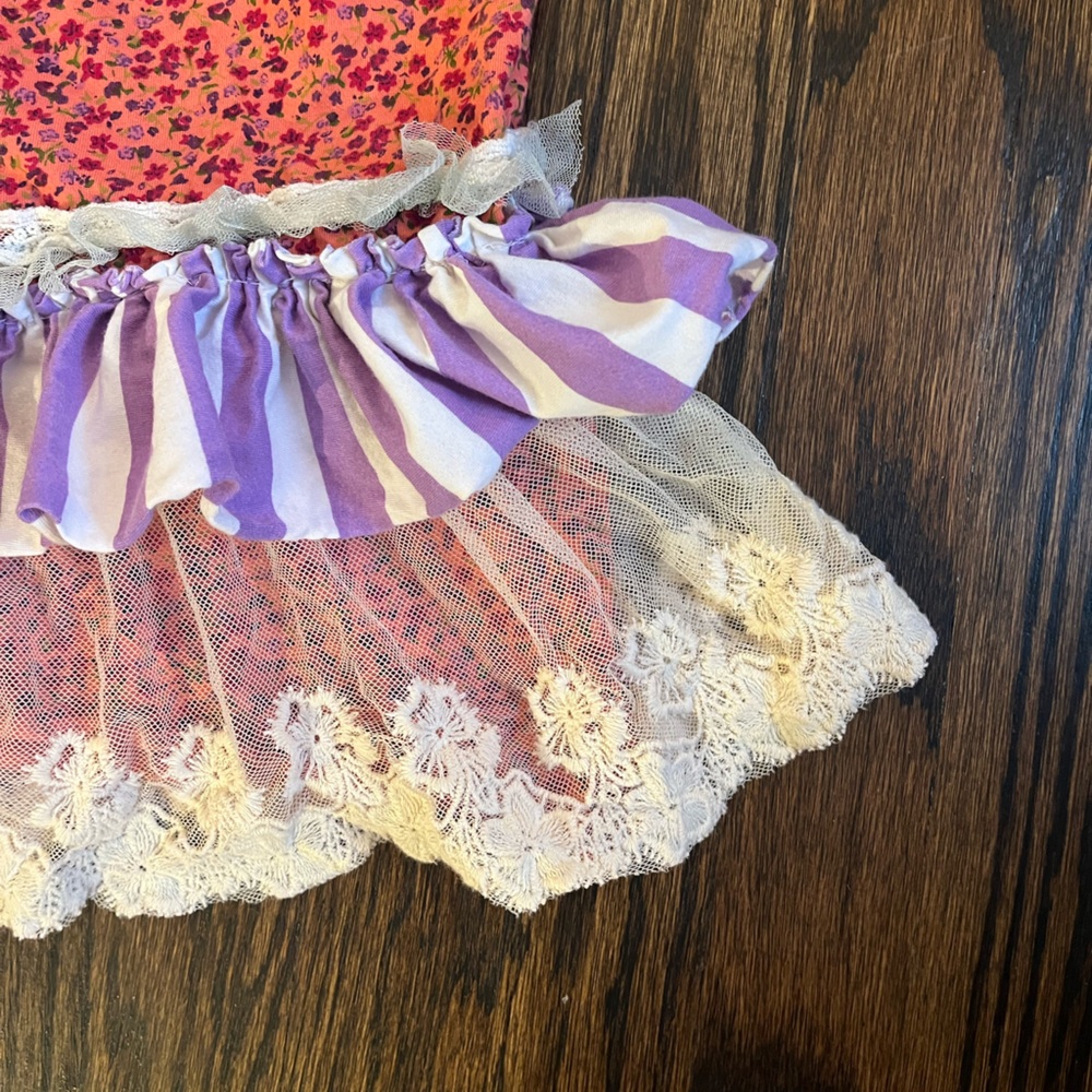 Red and Purple Girls Dress - Picture 3 of 3